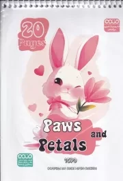 کتاب رنگ آمیزی کودکان فانتزی PAWS AND PETALS 1579 /ش.ب/ حتمی